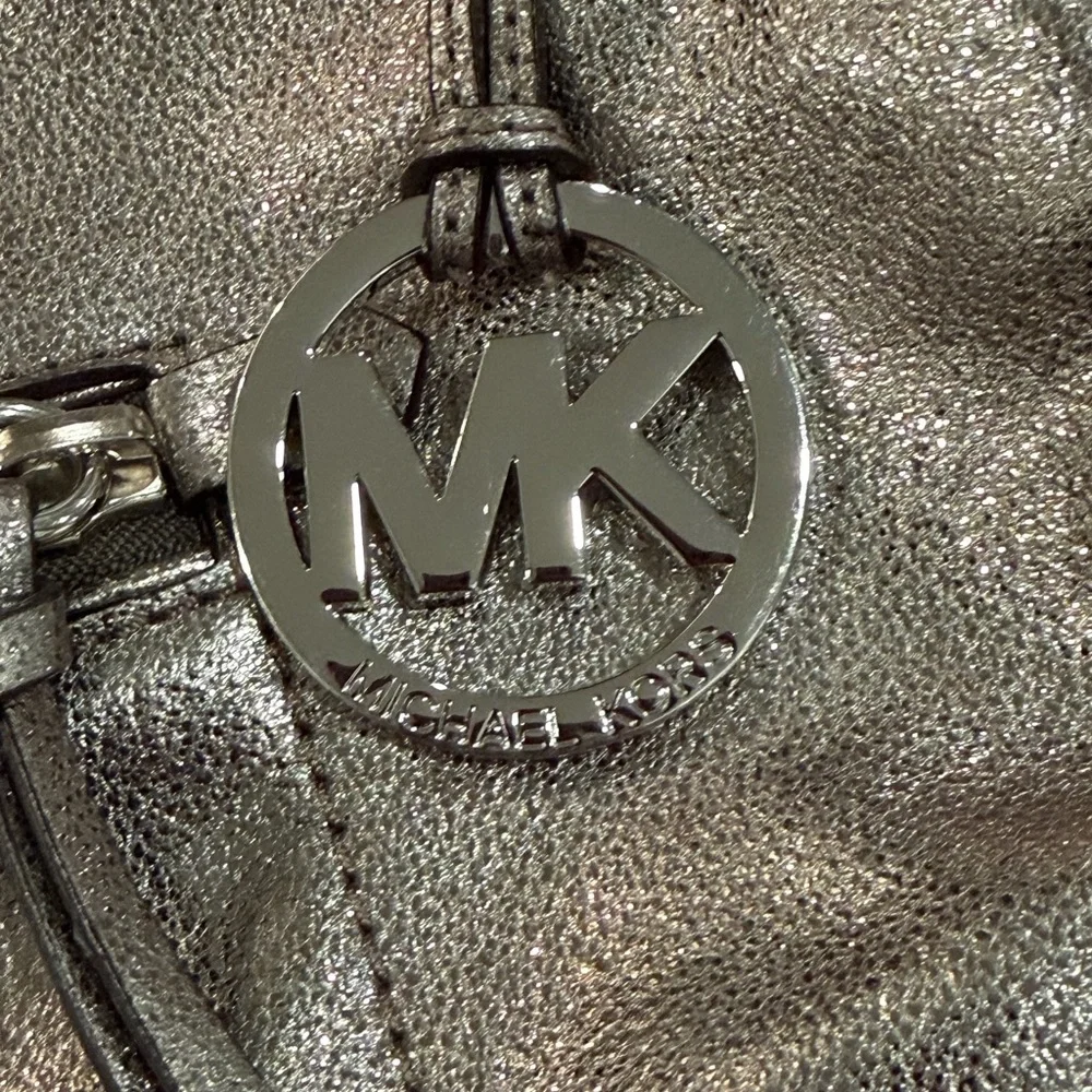 Michael Kors Pewter Metallic Shoulder Bag